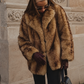 Women’s Short Coat with Fluffy Texture for Winter & Evening Wear