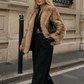 Women’s Short Coat with Fluffy Texture for Winter & Evening Wear