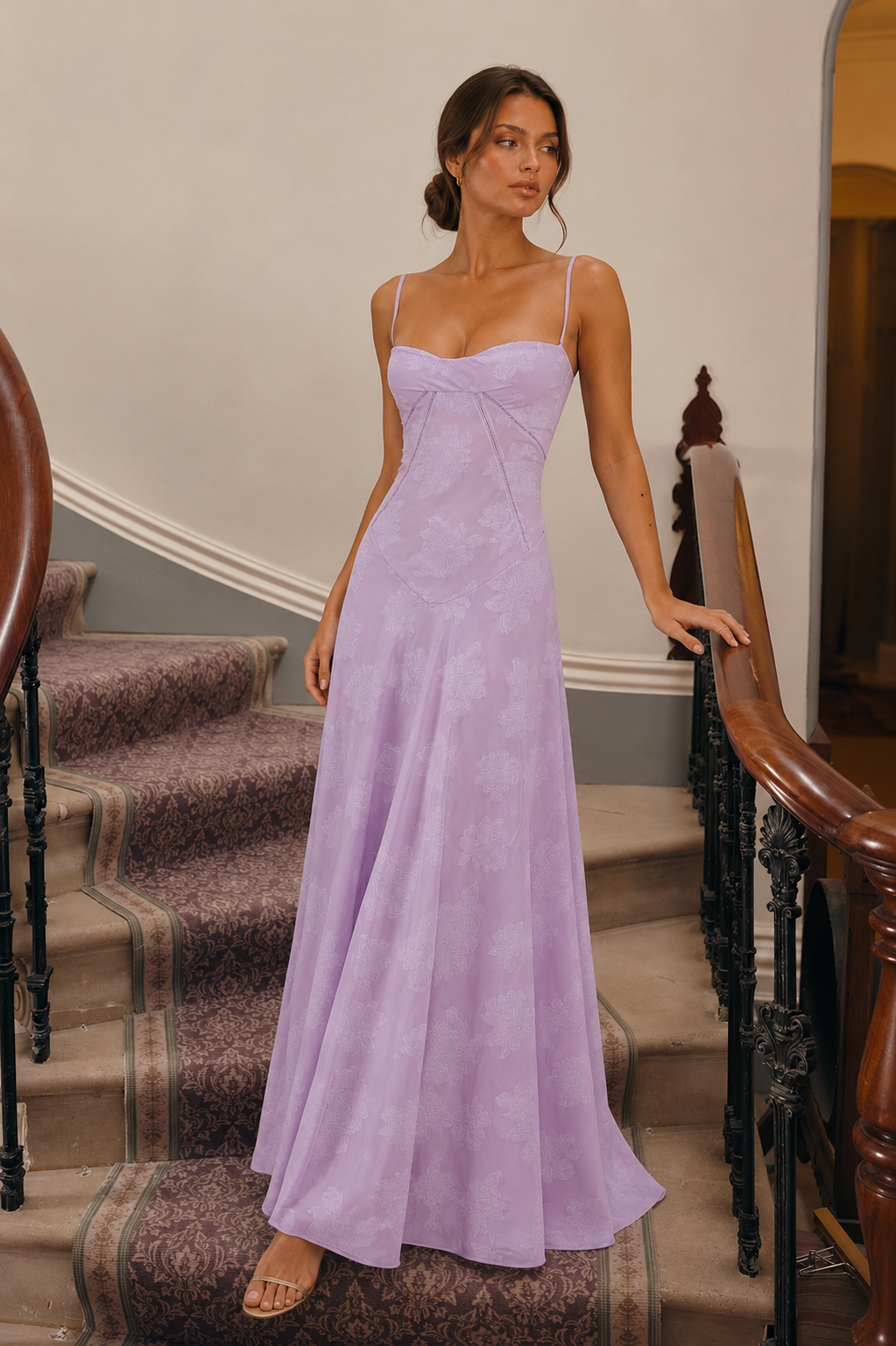 Women’s Sweetheart Neck Maxi Dress