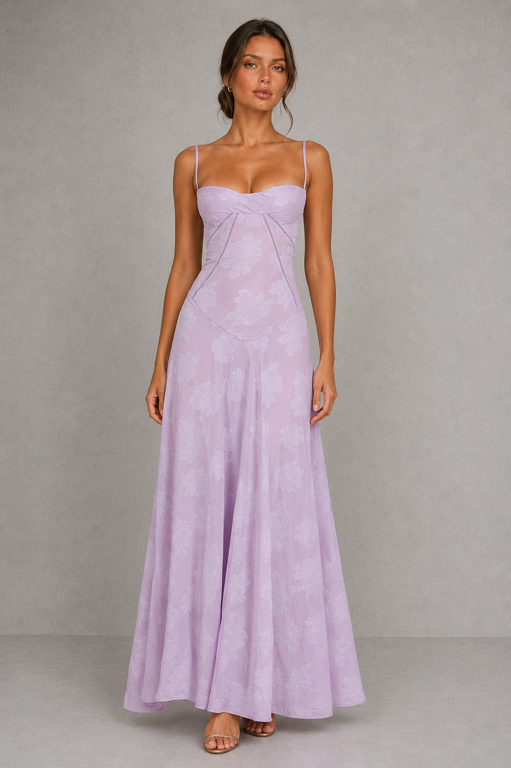 Women’s Sweetheart Neck Maxi Dress