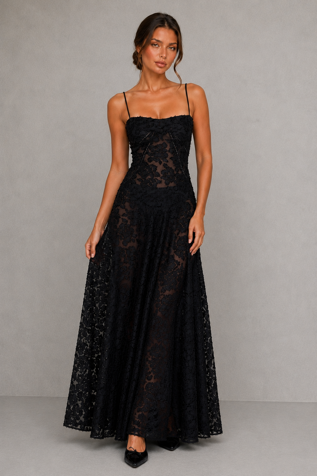 Women’s Sweetheart Neck Maxi Dress